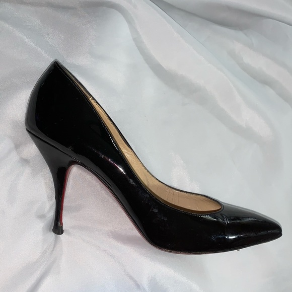 Christian Louboutin Shoes - CHRISTIAN LOUBOUTIN size 37 black patent leather STILLETO pumps